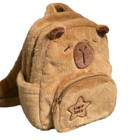 Capybara Plush Bear Large Capacity Backpack
