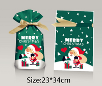 Christmas Gift Ribbon Drawstring Wrap Candy Bag (50 Pcs)
