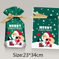 Christmas Gift Ribbon Drawstring Wrap Candy Bag (50 Pcs)