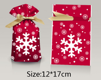 Christmas Gift Ribbon Drawstring Wrap Candy Bag (50 Pcs)
