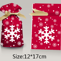 Christmas Gift Ribbon Drawstring Wrap Candy Bag (50 Pcs)