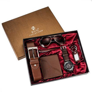 Watch Wallet Sunglasses Belt Gift Box Set (Mens)