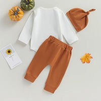 Halloween Letter Pumpkin Long Sleeve Jumpsuit
