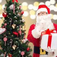 Décorations d'arbre de Noël à rayures de canne en sucre
