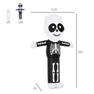 10ft Halloween Inflatable Skeleton Ghost Decoration, LED Lighted For Home Indoor Outdoor Garden Lawn Decoration Party Prop