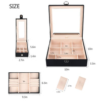Jewelry Box With 4 Compartments Detachable Combination Tray Jewelry Storage Gift Box
