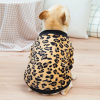 Leopard Print Fuzzy Dog Sweatshirt