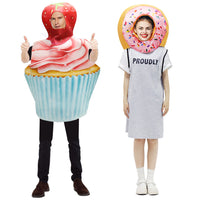 Conjunto de cabeza de Donut para fiesta de Halloween, accesorios para pastel de fresa, disfraz de escenario actuación
