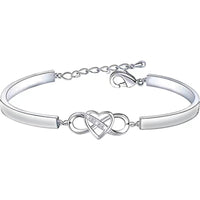 Bracelet coeur infini bracelet cristal amour pour toujours symbole bracelets à breloques
