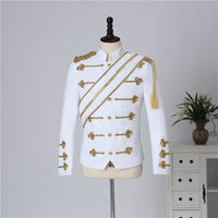 New Men's Banquet Guest Band Rock Singer Costume Stand Collar Sequined Costume
