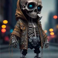 Halloween Cool Skeleton Figurines Halloween Skeleton Doll Resin Ornament Home Decor