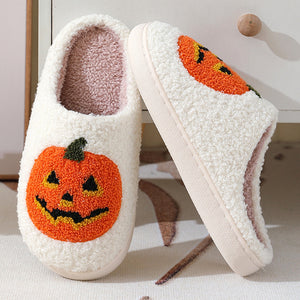 Halloween Pumpkin Jack-o-Lantern Slippers