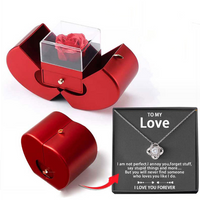 Red Apple Eternal Rose Love Necklace Gift Box