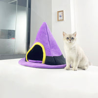 Halloween Witch Hat Cat Bed Nest
