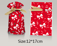 Christmas Gift Ribbon Drawstring Wrap Candy Bag (50 Pcs)
