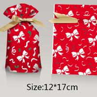 Christmas Gift Ribbon Drawstring Wrap Candy Bag (50 Pcs)