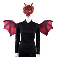 Cos Head Cover Men Non Woven Dragon Mask Wings Suit