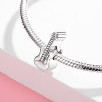 Guitar S925 Sterling Silver Bead Charm
