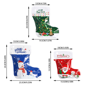 Christmas Stocking Ziplock Bags (30 Pcs - Assorted Sizes)