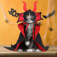 Halloween Pet Vampire Cloak Hat Costume
