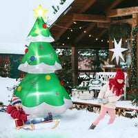 6.9 FT Lighted Christmas Inflatable Decoration, Inflatable Christmas Tree, Blow Up Yard Decorations With Built-in LED Lights For Holiday Party Front Yard Lawn Garden Decor
