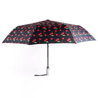 Parapluie compact rouge cerise - Ouverture automatique
