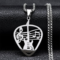Guitar Pick Pendant Necklace (Mens)