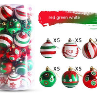 Assorted Plastic Christmas Ball Ornaments (30 Pcs)