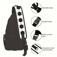 Soccer Ball Pattern Print Sling Chest Bag
