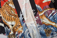 Traje de túnica japonesa Ukiyo-e Kimono con estampado de tigre
