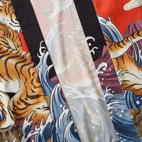 Japanese Ukiyo-e Robe Costume Tiger Print Kimono