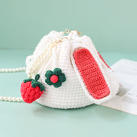 Strawberry Rabbit Hand-woven Bag
