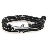New Taobao AliExpress Hot Sale Vikings Miansai Style Shark Bracelet Gun Black Boat Anchor Fishhook
