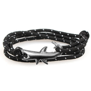 Nouveau Taobao AliExpress offre spéciale Vikings Miansai Style requin Bracelet pistolet noir bateau ancre hameçon