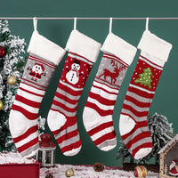 Christmas Decorations Knitted Wool Long Hanging Gift Stockings
