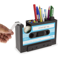 Retro Cassette Tape Multifunctional Pen Holder Creative Office Desktop Stationery Storage Box
