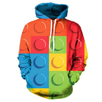 3D Digital Printing Building Block Sweater Spot Fashion
