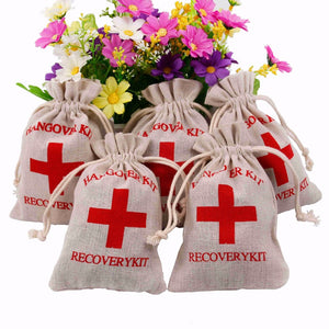 Hangover Recovery Kit Drawstring Bags