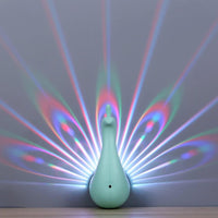 Peacock Feather Projection Night Light