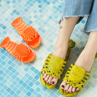 Cute Lobster Slippers For Kids Women Men Summer Beach Shoes