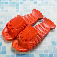 Pantoufles de homard mignonnes pour enfants, femmes et hommes, chaussures de plage d'été
