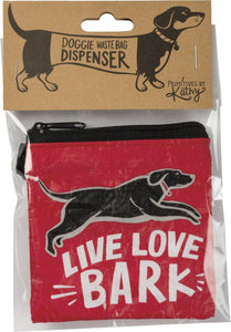 Live Love Bark - Pochette pour sacs à déchets pour animaux de compagnie