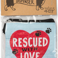 Rescatado con amor - Bolsa para excrementos de mascotas