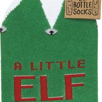 Un petit elfe m'a dit que tu aimais le vin - Chaussette bouteille 