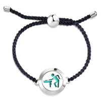 Aromatherapy Locket Woven Bracelet
