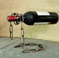 Porte-bouteille de vin en chaîne à corde flottante Illusion
