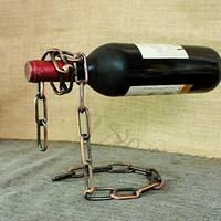 Porte-bouteille de vin en chaîne à corde flottante Illusion