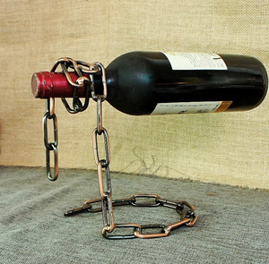 Illusion Floating Rope Chain Wine Bottle Holder