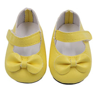 Doll Shoes Solid Color Bow Shoes