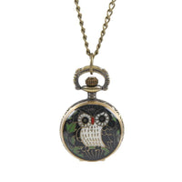 Owl Vintage Pocket Watch Necklace